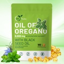 Oil of Oregano Capsules, Balanced Oil of Oregano with Black Seed Oil, Organic OreganoOil Softgels,Carvacrol,Thymoquinone, Non-GMO (180count (Pack of 1))