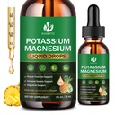 (2 Pack) Suplemento de magnesio de potasio para la salud inmune &amp; Muscle Support, Alta Absorción, Complejo de Magnesio Triple con Glycinate, Taurate, Citrate y Potasio, Pineapple Flavour, 1 Fl Oz