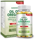 Oil of Oregano with Black Seed Oil Softgels, 6 in 1 Oregano Oil Capsules Organic 6000mg High Potency Carvacrol&Thymoquinone, Digestive Health Immune Support Herbal Supplement - Non GMO -60 Capsules