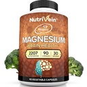 Nutrivein Premium Magtein Magnesium L-Threonate Suplemento 2207 mg - 90 caps (3 a día): Alta absorción Magnesio Threonate para Cerebro, Dormir, Mood &amp; Recuperación