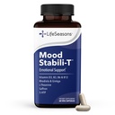 LifeSeasons - Mood Stabili-T - Positivo Mood Booster - Mejora de la calma y la felicidad - Mente relajada y equilibrada - Contiene Rhodiola, Ginkgo Biloba y Vitamina D3 - (60 cápsulas)