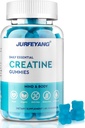 NutraBits Creatine Monohydrate Gummies, 5g Creatine Monohydrate Per Serving - No Sugar or Artificial Colors, Vegan & Halal - Blueberry Flavor - 60 Gummies