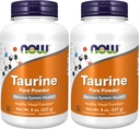 AHORA Suplementos, Taurine Pure Powder, Nervous System Health*, Amino Acid, 8-Ounce (Pack of 2)