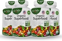 Ecológico Superfood Greens Fruits and Veggies Complex - Best Dietary Supplement with 14 Greens and 14 Fruits & Vegetables with Alfalfa & Antioxidant Organic Ingredients Non-GMO 240 Capsules