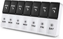 DANYING Large Pill Organizer 2 veces al día, Caja semanal por AM Caso, Day Night Container 7 Vitrina de caso