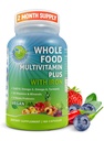 Vegan Whole Food Daily Multivitamin with Iron, Methylated Multivitamin for Women and Men, Made with Fruits & Vegetables, B-Complex, Probiotics, Enzymes, CoQ10, Omegas, Turmeric, Non-GMO, 180 Cuenta