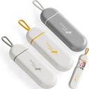 3 Packs Organizador de píldoras 3 Compartimientos Caja de píldoras portátiles Travel Moisture Proof Pill Box for Tablets Vitamins Cod Liver Oil Supplements and Medication