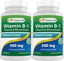 Mejores Naturales Vitamina B1 como Mononitario de Thiamine 500 mg Tablas (120 Cuenta (Pack de 2))