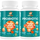 Probióticos para Mujeres &amp; Hombres - 300 Billones CFU, 24 Strains Probiótico + 15 Hierbas Orgánicas Prebióticos Blend, para Salud de Gut Digestivo Global, Inmune, Estreñimiento &amp; Bloating, Estable de Estante - 4 Mes