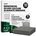 Ag Silver Calcium Alginate Wound Dressing Pads,10 Individual Pack, Soft Silver Dressings for Wound Care, Gentle Highly Absorbent Dressing, Non Stick Gauze Pads for Wounds