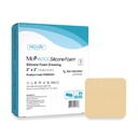 MedVance Silicone Adhesive Foam Dressing Without Border, 2"x2", Box of 5 | Sterile And Individually Wrapped - Waterproof - Promotes Faster Healing - Easy To Apply And Remove - Breathable And Gentle