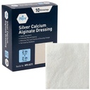 MED PRIDE Silver Calcium Alginate Wound Dressing Pads 2x2 in,Sterile,10-Pk