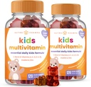 NutraChamps 120 Gummy Vitaminas para Niños (Pack of 2), Azúcar Gratis Vitaminas Gummy Multivitamin, Vegan &amp; Non-GMO, Fresa, Pasionfruit, Peach & Cherry
