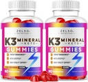 (2 Pack) K3 Mineral Keto Gummies - Keto K3 Mineral Gummies, K3 Mineral Advanced Formula Gummies - K3 Vitamin Supplement, Keto ACV Gummies K3 Mineral Gummy - 120 Gummies para 2 meses