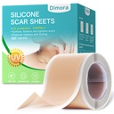 Dimora UPF50+ Silicone Scar Sheets with UV Protection Reusable Sheets to Soften, Flatten Fade Scars, Reduce Redness for Surgical, C-Section, Burn, Keloid, and Hypertrophic Scars (1.6”x78.7" Roll)