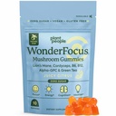 Plant People WonderFocus Mushroom Gummies Mini con Mane & Cordyceps de León Suplemento Nootropic Brain Suplemento Boosts Memory Focus Energy " Mood in Adults No Sugar 100% Vegan Citrus Flavor Trial Size