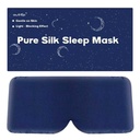 100% Mulberry Silk Sleep Masks for Men, Blackout Eye Mask Sleep Silk for Sleeping Side Sleeper, Eye Covers for Sleeping Adjustable Light Blocking Men Relaxing Gift for Home, Travel, Office, Napping