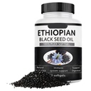 Purely Ethiopian Black Seed Oil Capsules, Purely Nutrient Ethiopian Black Seed Oil, Organic Cold Pressed, Non-GMO, Gluten-Free, 60 Softgels