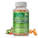 All Natural Multivitamins & Minerals + Complejo B + Calcio + Magnesio + Zinc, 100% Vegan Fuente completa Suplemento Alimentario, Soporte Nutricional completo para Hombres &amp; Mujeres- 120 Capsules, 60 Day Supply