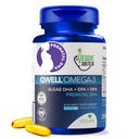Vitaminas Prenatales Veganas con DHA (60 Conde) Omega-3 - Qwell Better Than Fish Oil, Brain Function - 820 Mg Algae DHA &amp; EPA, Vegan Prenatal Vitaminas con Vitamina E, Carrageenan-Free