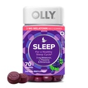OLLY Sleep Gummy, Sleep Support Supplement,* 3 mg Melatonin, L-Theanine, Chamomile and Lemon Balm Extracts, Blackberry Zen Flavor, 35 Day Supply - 70 Count