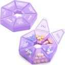Organizador semanal de píldoras Gran caja de 7 días Organizador de píldoras diarias Caso de medicina para píldoras de aceite de pescado vitamina Suplementos Artritis