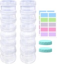 2 Pack 7 Day Pill Organizer Case Stackable Suplementos semanales Vitaminas Pills Holder Dispenser Grande Translúcido con Lid extra