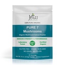 Jetsu Pure 7 Orgánica Mushroom Extract Powder, Chaga, Cordyceps, Lion's Mane, Maitake, Reishi, Shiitake & Turquía Tail Mushrooms Suplemento, para Immune Support, Focus, Energy