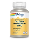 SOLARAY Calcio Magnesio Zinc Suplemento - con Calcio 1000mg, Magnesio 500mg - Hueso Salud, Función Musculo, Salud del Corazón y Soporte Inmunitario - Vegan, 60 Días Garantía, 25 Servimientos, 100 VegCaps
