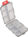 Pill Case - Suplementos Portátiles Caja de Contenedor con 10 Compartimientos - Medicina Capsule Vitamina Foldable Organizador Almacenamiento de Contenedores para Viajes Pocket Purse - Clear Black