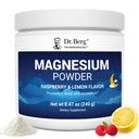 Dr. Berg Magnesium Glycinate Powder for Sleep, Relaxation, & Stress Relief - Ahora Incluye Vitamina D3 &amp; Zinc - Delicious Raspberry & Lemon Flavor (50 Servings) Magnesium Powder - Magnesium Drink Powder
