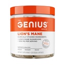 The Genius Brand Genius Lion's Mane - Suplemento de base vegetal para la memoria, Focus &amp; Mood Support - Organic " Non-GMO - 120 Veggie Capsules