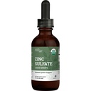 Sulfato de zinc líquido orgánico - Suplementos puros de zinc para la salud de la piel, la función del sistema inmune y el crecimiento normal de la célula en hombres y mujeres adultos - No GMO, Vegan 7.5mg - 2 Fl Oz