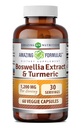 Amazing Formulas Boswellia Extract " Turmeric Supplement TEN 1200 Mg Por Serving TEN 60 Veggie Capsules ← Non-GMO TEN Gluten Free TEN Made in USA TEN