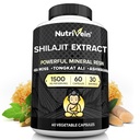 Nutrivein Premium Puro Himalayan Shilajit para Hombres y Mujeres - 1500 mg - 60 cápsulas- potente extracto de resina envuelto con el mar irlandés Moss, Tongkat Ali, & Ashwagandha - Vitality, Clarity, & Performance
