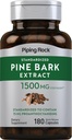 Piping Rock Pine Bark Extract Capsules Silencio 1500mg Silencio 180 Conde ← No GMO, Gluten Free Supplement
