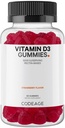 Codeage Vitamina D3 Gummy Vitaminas, Vitamina D3 5000 UI Gummies Cholecalciferol 125 mcg - Suministro de 2 meses - Soft Pectin-Based, Animal Gelatin-Free Vitaminas Gummy, Strawberry, Gluten-Free - 60 Gummies