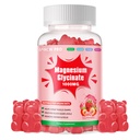 Magnesio Glycinate Gummies 1000mg - Suplemento de Potasio de Magnesio Libre de Azúcar con Vitamina D, B6, CoQ10 para calma Mood &amp; Sleep Support - 60 Gummies de Fresa