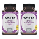 Twinlab Stress B-Complex Caps - Energy Support Supplement with Vitamin B12 and B6-100 Capsules (Pack of 2)