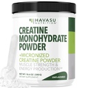 Micronized Creatine Monohydrate Powder - Post Workout Recovery Drink - Muscle, Strength and Energy Production - 5g Unflavored, Non-GMO, Vegan and Gluten Free Creatine Powder for Men - 60 Servings