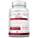 Approved Science® CoQ10 MD - Extra Strength Pure CoQ10 300mg with BioPerine® for Faster Absorption - Optimal Support Supplement - Vegan - 3 Month Supply