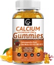 1200 mg Gummies de calcio con vitamina D3,K2,B12 &amp; B6 - Suplemento de magnesio de calcio complejo vegetal con glucocinato, potasio, mosaico de sea, raíz de ashwagandha para la fuerza de dientes de hueso