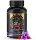 Golden Saffron Saffron Extract Capsules - Suplementos Saffron Premium - 88.50 mg Pure Saffron Pills - Mood Support - Eye Support - Emotional Balance, Focus & Eye Health Made in The USA - 60 cápsulas