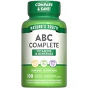 La verdad de la naturaleza Adult ABC Complete Multivitamin for Men and Women ← 100 Caplets ← No Gluten Free