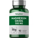 Piping Rock Magnesium Oxide 500mg Capsules Silencio 90 Conde ← Non-GMO, Gluten Free Supplement