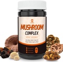 Mushroom Suplemento Complejo, Lions Mane, Reishi, Turquía Tail, Chaga, Maitake, Agaricus, 6 de alta resistencia orgánico Mushroom para la energía, Focus, Memory &amp; Immune System Support
