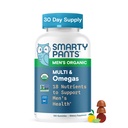 SmartyPants Multivitamin for Men, Organic Gummies: Methylfolate, Omega 3 (ALA), Vitamina D3, C, Vitamina B12, B6, A, K & Zinc for Immune Support, Biotin, Vegetarian, 120 Gummies (30 Day Supply)