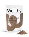 Wellthy Collagen Superfood Powder, Fights Stress & Fatigue, Cacao, Mushroom Powder - Organic Chaga & Reishi Extractos, Certified Organic Matcha, Allergen-Free " Non-GMO