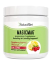 NaturalSlim Magicmag Puro Magnesio Citrate Powder Estrés, Estreñimiento, Muscle, Heart Health y Sleep Support ← Raspberry Lemon Magnesium Suplemento - 8oz Drink Mix (Solo)
