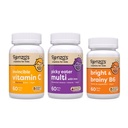 Vitaminas de Renzo Volver a la escuela Bundle, Bright &amp; Brainy Vitamina B6, Picky Eater Kids Multivitamin, y Kids Vitamina C con Elderberry & Zinc para soporte de inmunología